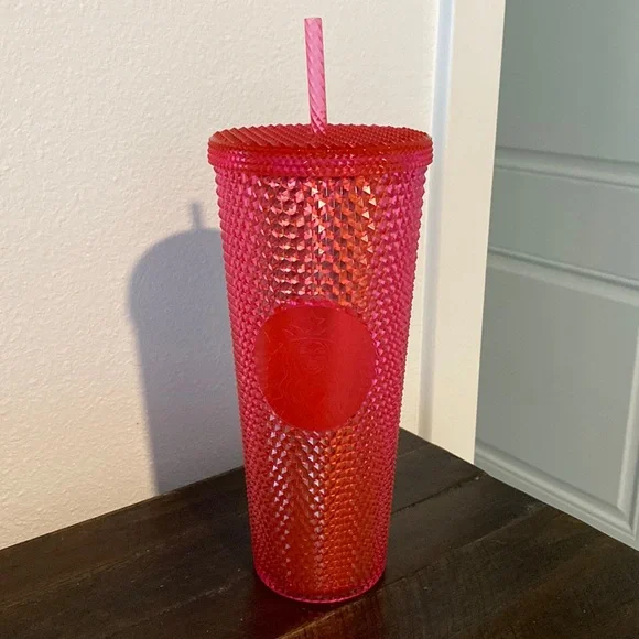 Starbucks | Dining | Hot Pink Studded Starbucks Cup | Poshmark